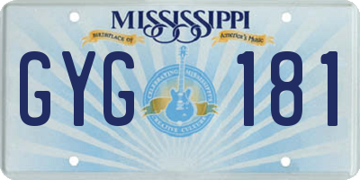 MS license plate GYG181
