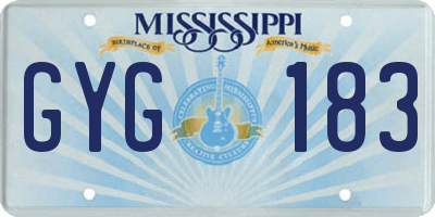 MS license plate GYG183