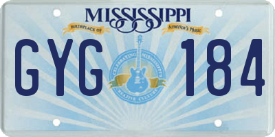 MS license plate GYG184