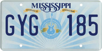 MS license plate GYG185