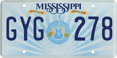 MS license plate GYG278