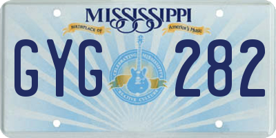 MS license plate GYG282