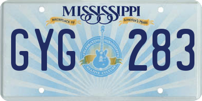 MS license plate GYG283
