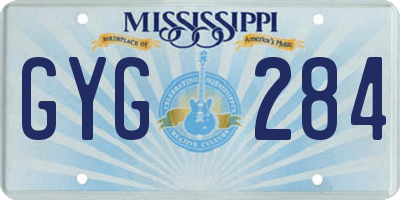 MS license plate GYG284