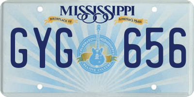 MS license plate GYG656