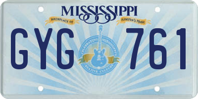 MS license plate GYG761
