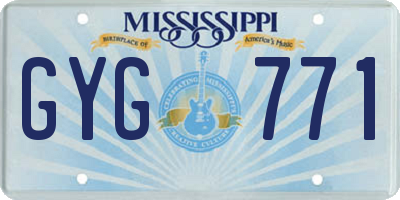 MS license plate GYG771