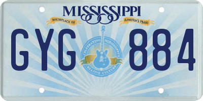 MS license plate GYG884