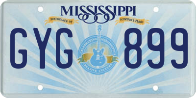 MS license plate GYG899