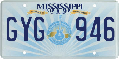 MS license plate GYG946