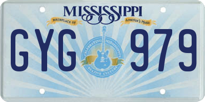 MS license plate GYG979