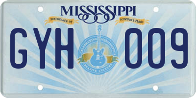 MS license plate GYH009