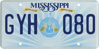 MS license plate GYH080