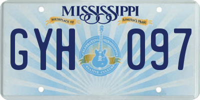 MS license plate GYH097