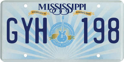 MS license plate GYH198