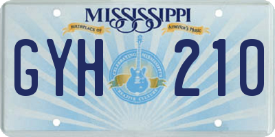 MS license plate GYH210