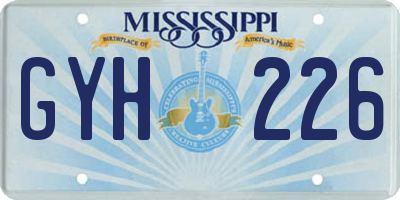 MS license plate GYH226