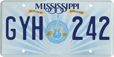 MS license plate GYH242