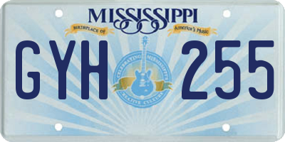 MS license plate GYH255
