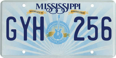 MS license plate GYH256