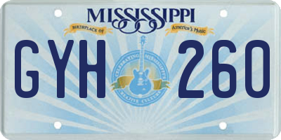 MS license plate GYH260