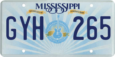 MS license plate GYH265