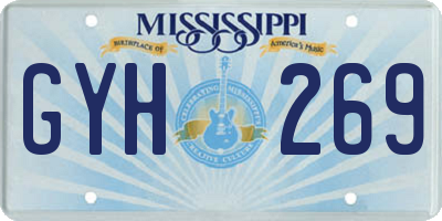 MS license plate GYH269