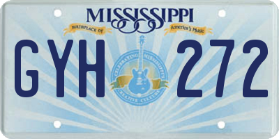 MS license plate GYH272