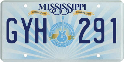 MS license plate GYH291