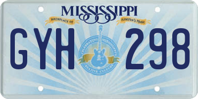 MS license plate GYH298