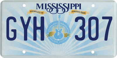 MS license plate GYH307