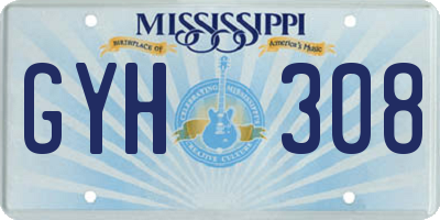 MS license plate GYH308