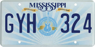 MS license plate GYH324