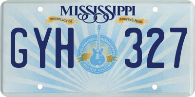 MS license plate GYH327