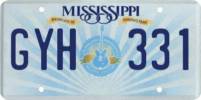 MS license plate GYH331