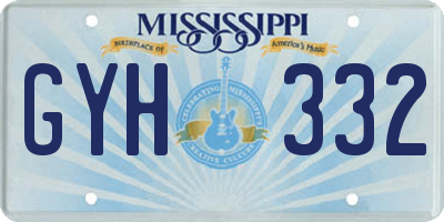 MS license plate GYH332