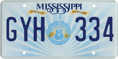 MS license plate GYH334