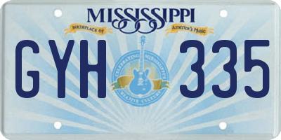 MS license plate GYH335