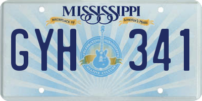 MS license plate GYH341