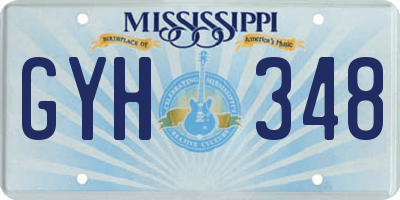 MS license plate GYH348