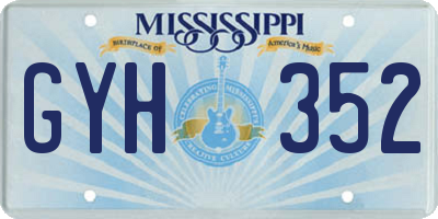 MS license plate GYH352