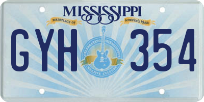 MS license plate GYH354