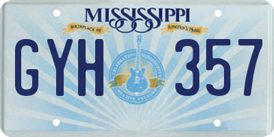 MS license plate GYH357