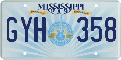 MS license plate GYH358