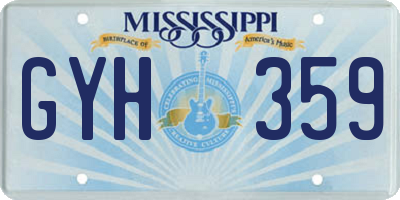 MS license plate GYH359