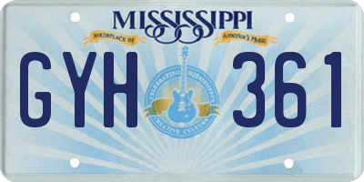 MS license plate GYH361