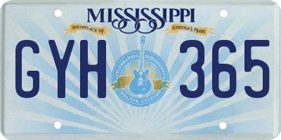 MS license plate GYH365