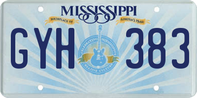 MS license plate GYH383