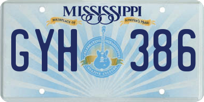 MS license plate GYH386