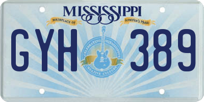 MS license plate GYH389